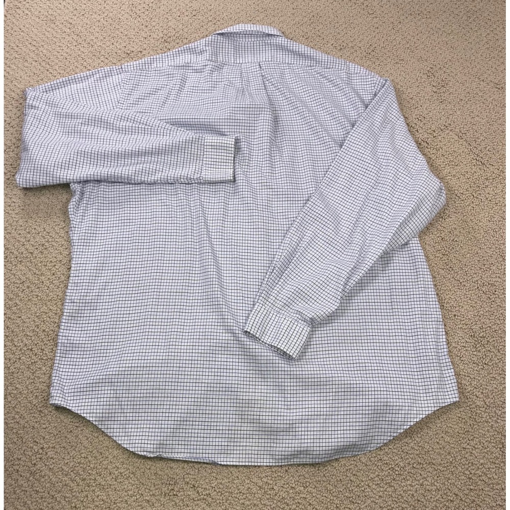 Ralph Lauren Yarmouth Mens 17.5 36/37 Blue White Tattersall Check Cotton Shirt - Picture 3 of 6